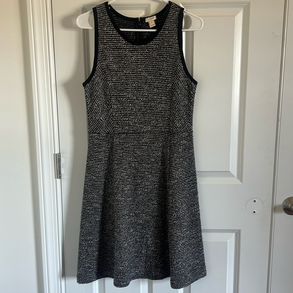 JCrew Wool Blend Tweed Sleeveless Dress Size 8 - Picture 1 of 8
